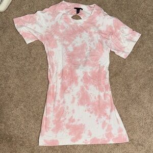Pink Tie-Dye Women's Dress